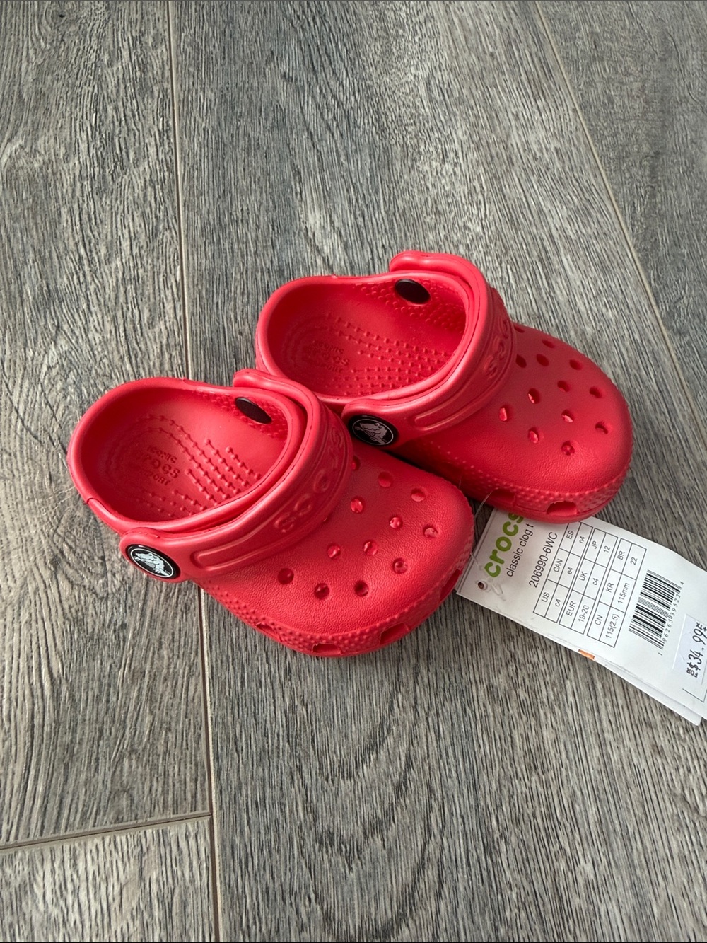 CROCS Kids Bright Red Classic Clog